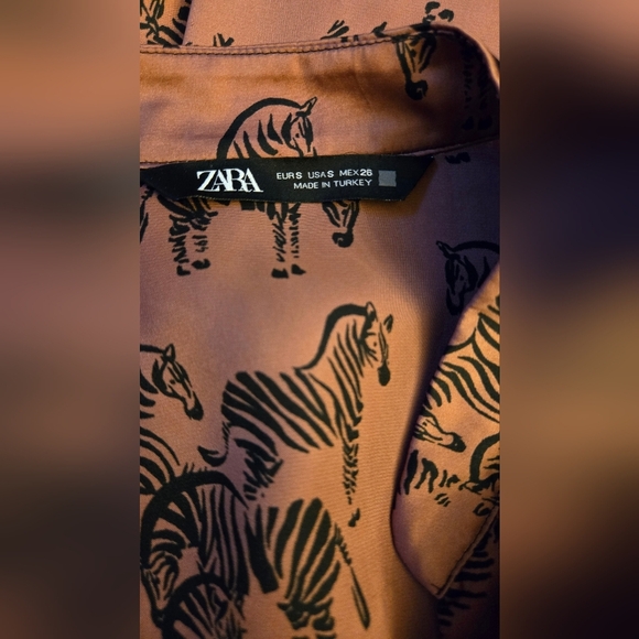 Zara Zebra Print Dress - size small - Picture 9 of 11